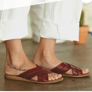 ROAN® by Bed Stu Elvira slip-on Leather sandals Women’s Size 9.5